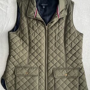 Tommy Hilfiger Women's Green Quilted Vest
